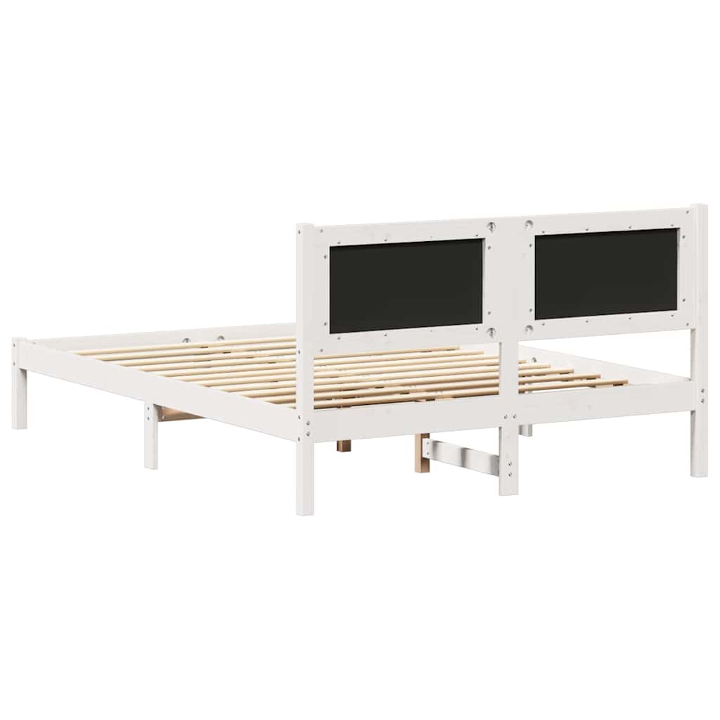 Bed Frame with Upholstered Headboard Light Grey 140 x 200 cm